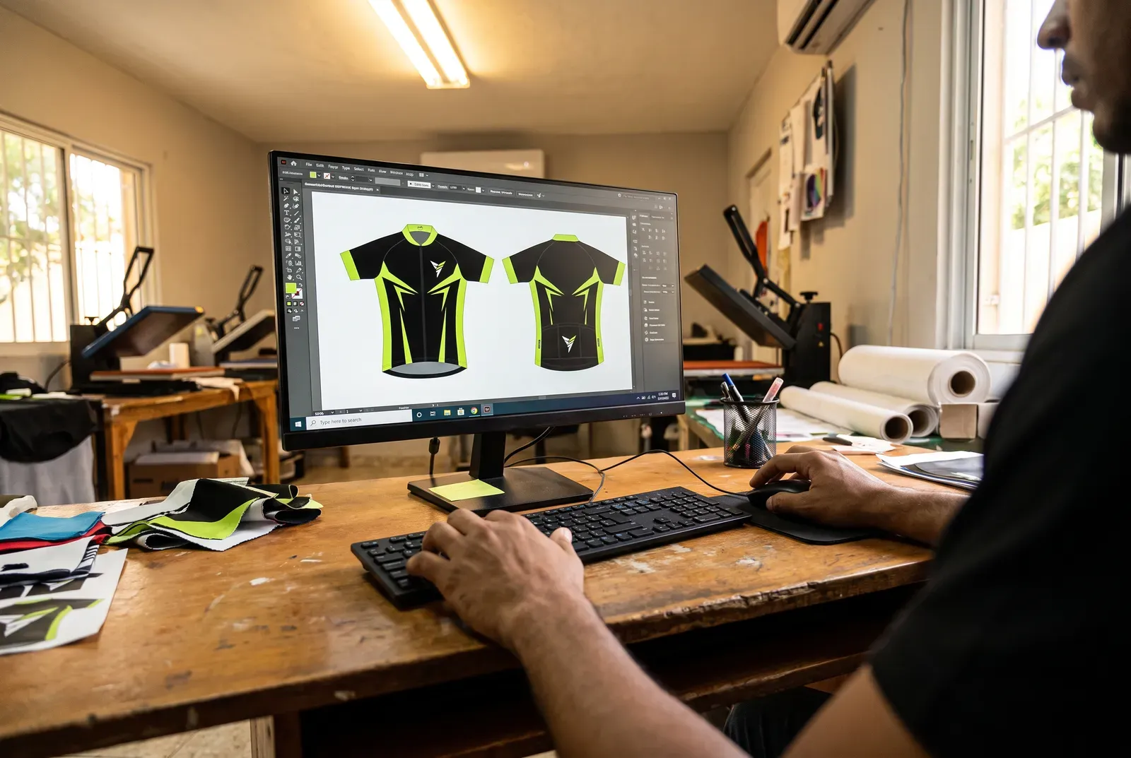 Diseño de un jersey en la computadora